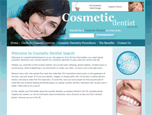 Tablet Screenshot of cosmeticdentistsearch.co.uk